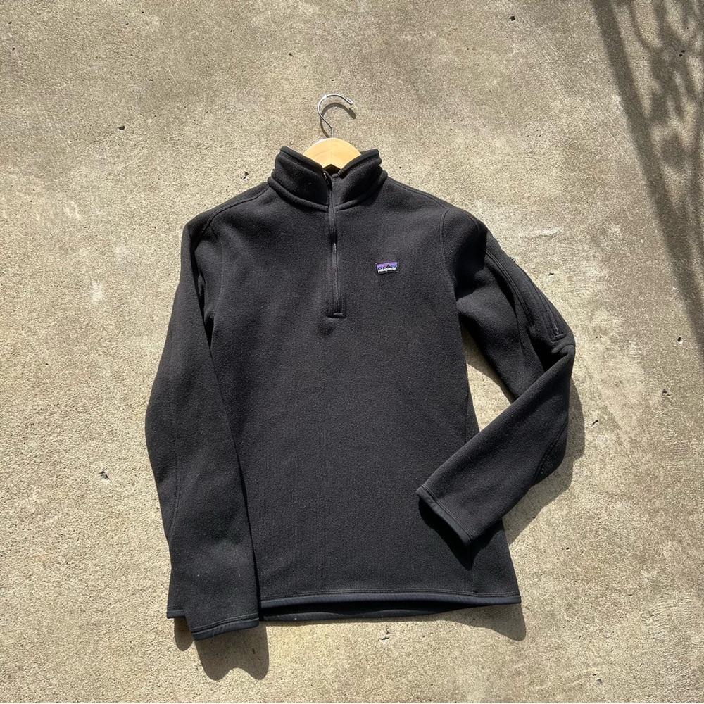 Patagonia Women's Better Sweater 1/4 Zip Fleece Pullover Size M Medium Black - Picture 3 of 3